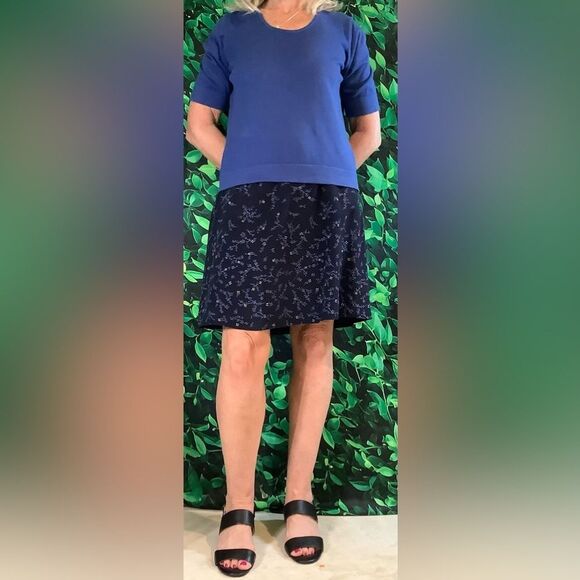 💙 Talbots Royal Blue Short Sleeve Sweater Size M (Petite) - Picture 1 of 3